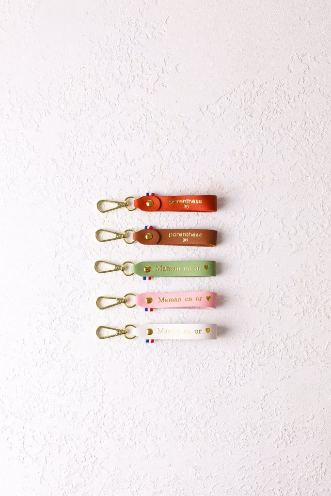 Porte clés maman en or (3)
